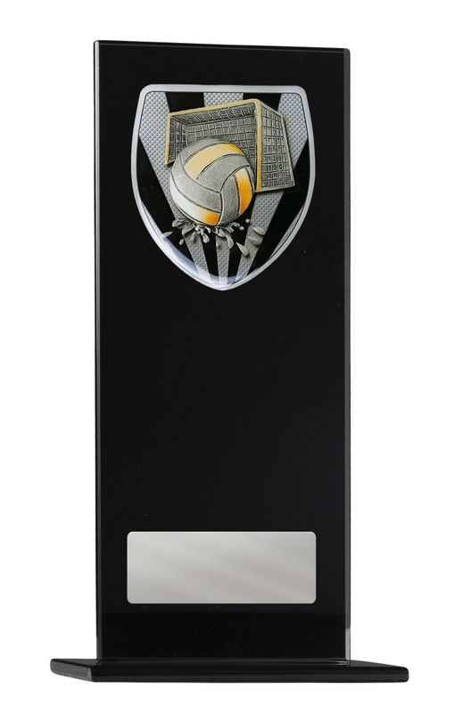 Black Glass Waterpolo Glass Award 180mm