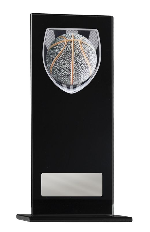 Black Glass Basketball Glass Award 180mm