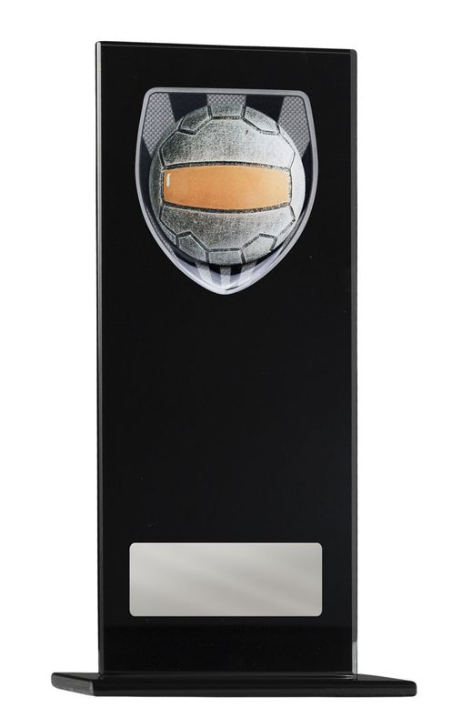 Black Glass Netball Glass Award 180mm