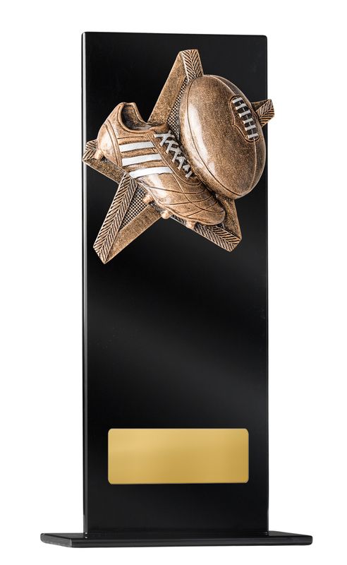 Aussie Rules Glass Trophy 200mm