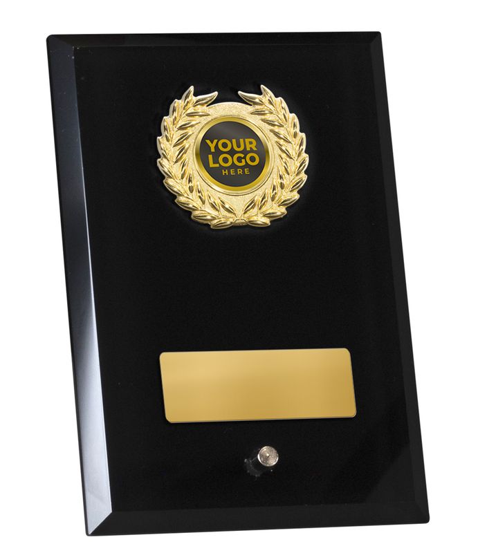 Black Glass with Trim Glass Award 205mm
