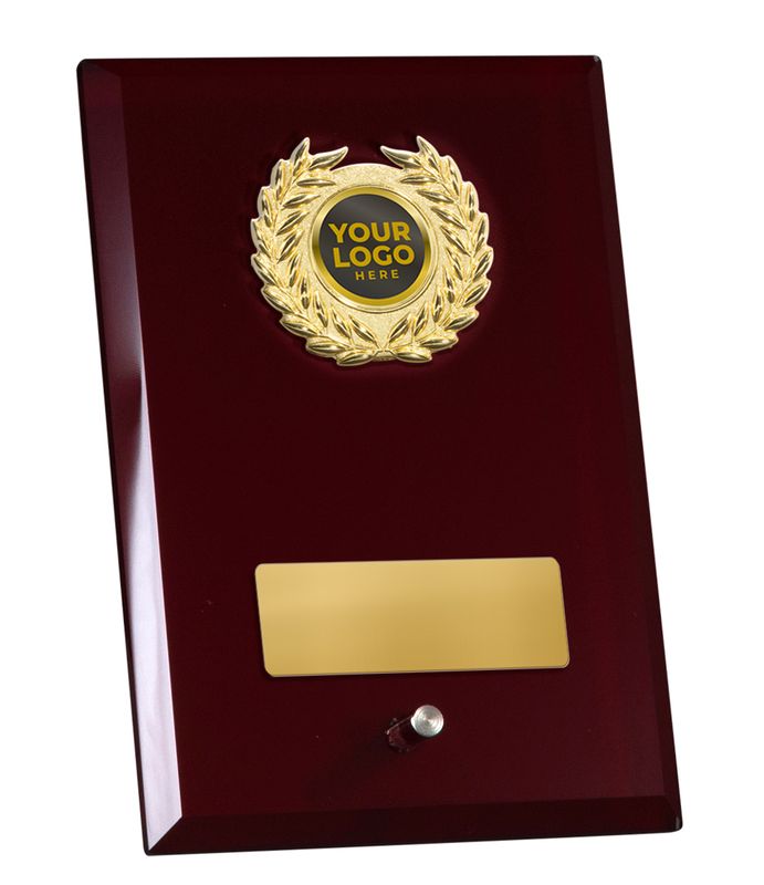 Red Glass with Trim Glass Award 205mm
