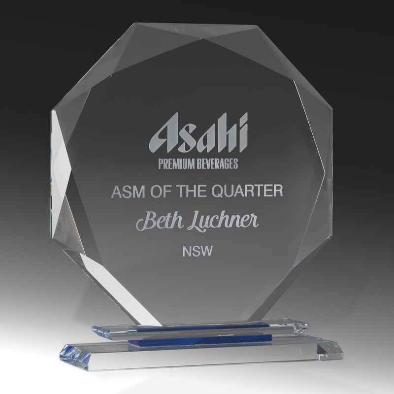 Octagon Glass Award 170mm