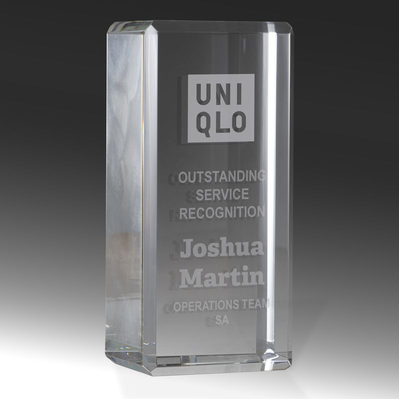 Rectangle Crystal Award 180mm