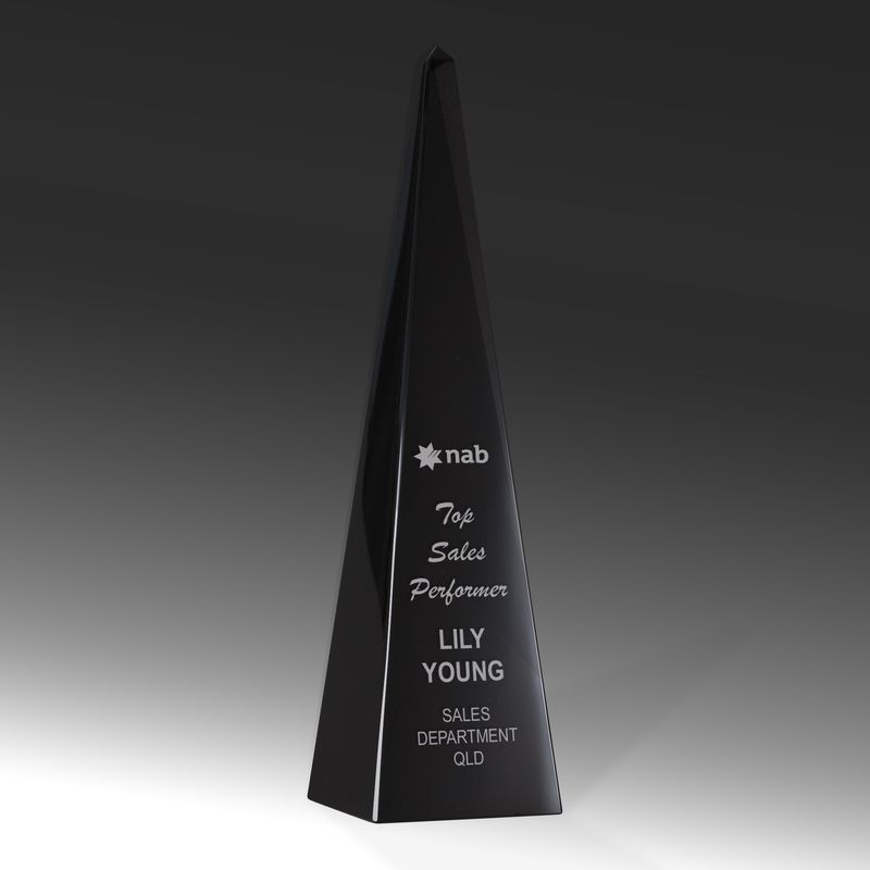 Black Crystal Obelisk Crystal Award 230mm