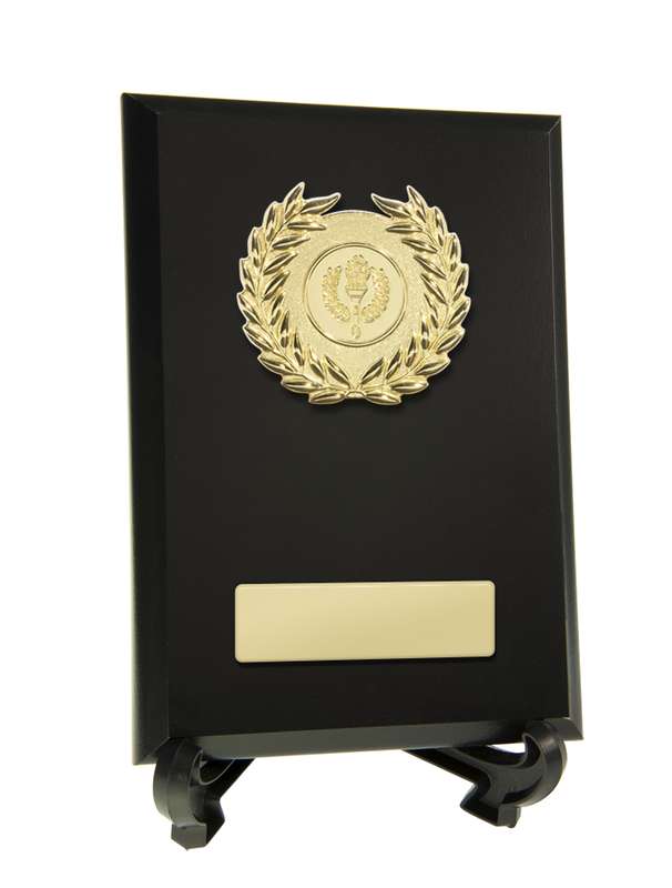 Plaque with Metal Trims