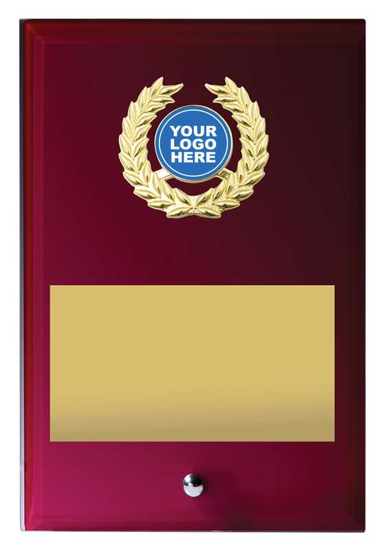 Red Glass Plaque
