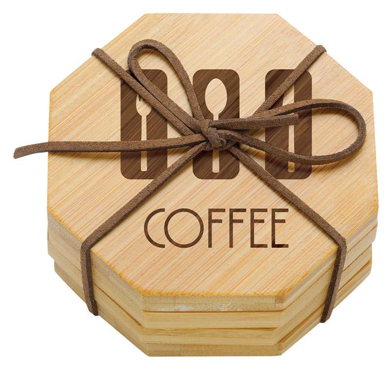 Bamboo Coaster Set – Octagon