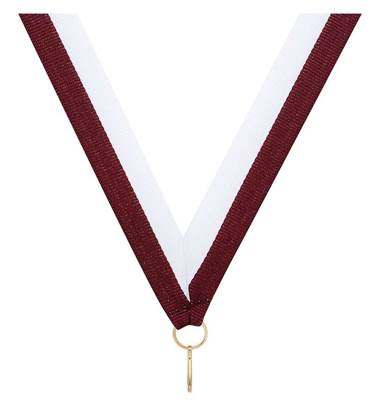 Maroon / White Ribbon
