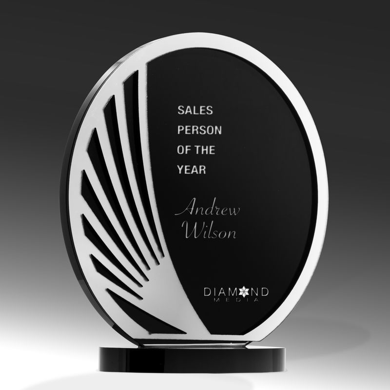 Black Laser Glass with Acrylic