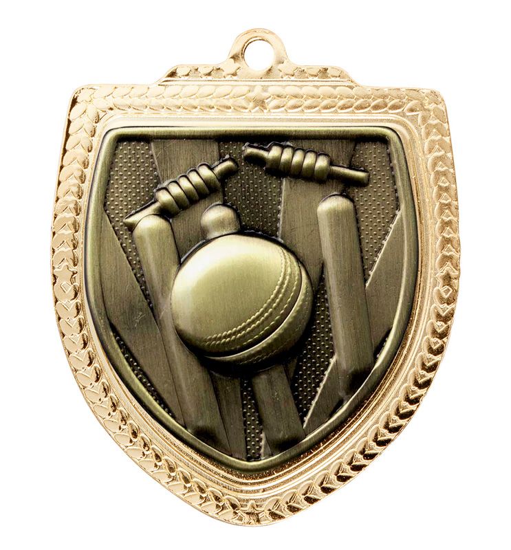 Shield Cricket Gold Medal 80mm