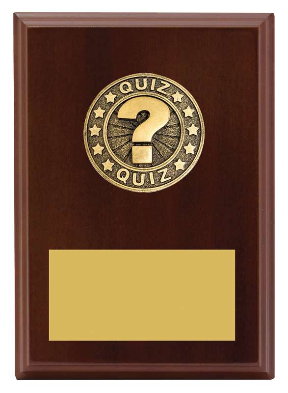 Quiz Award Plaque